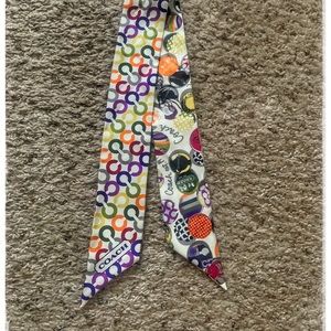 Coach multi colored button scarf